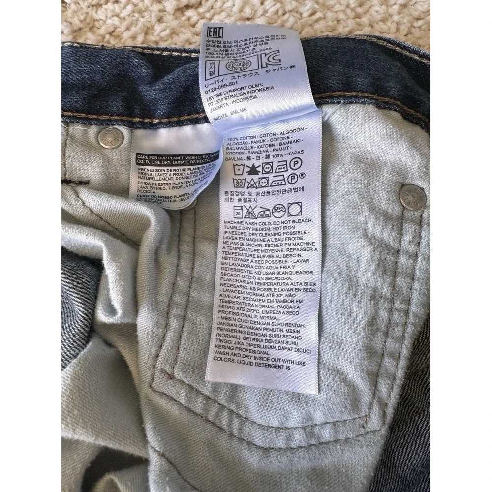 Levi's 514 Straight Fit Jeans Men 40x30 Blue Good Dark Wash Denim
